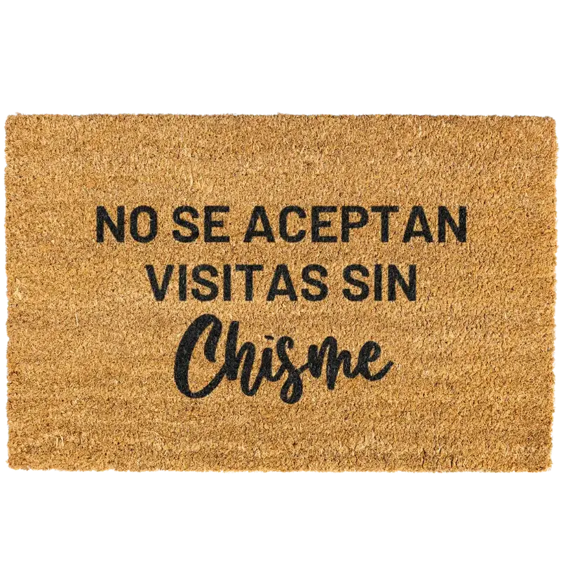 No se aceptan visitas sin chisme doormat, Welcome Mat, Funny, Spanish door mat