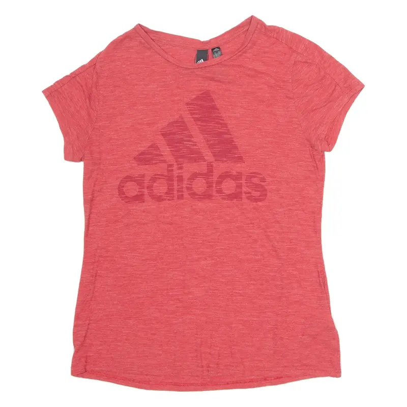 ADIDAS Womens T-Shirt Red Crew Neck M