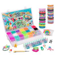 Rainbow Loom Mega Combo: Ultimate Crafting Kit with 7000 Rubber Bands, Metal Hook, and Organizer Case - Toys & Hobbies