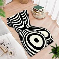Creative Humanoid Design Soft Floor Mat, 1/2 Counts Non-slip Floor Carpet, Decorative Area Rug for Home Living Room Bedroom S...
