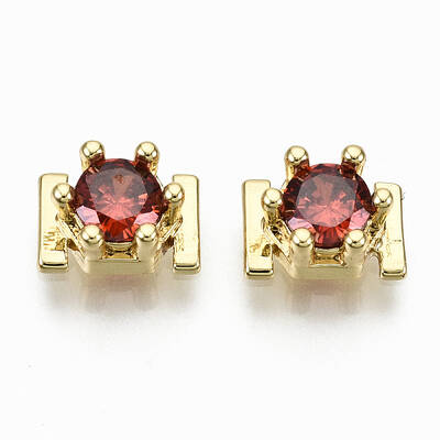 Brass Micro Pave Cubic Zirconia Cabochons
