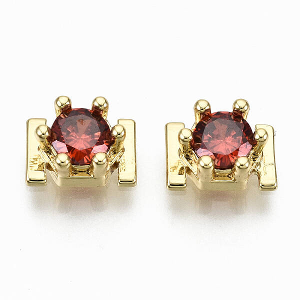 Brass Micro Pave Cubic Zirconia Cabochons