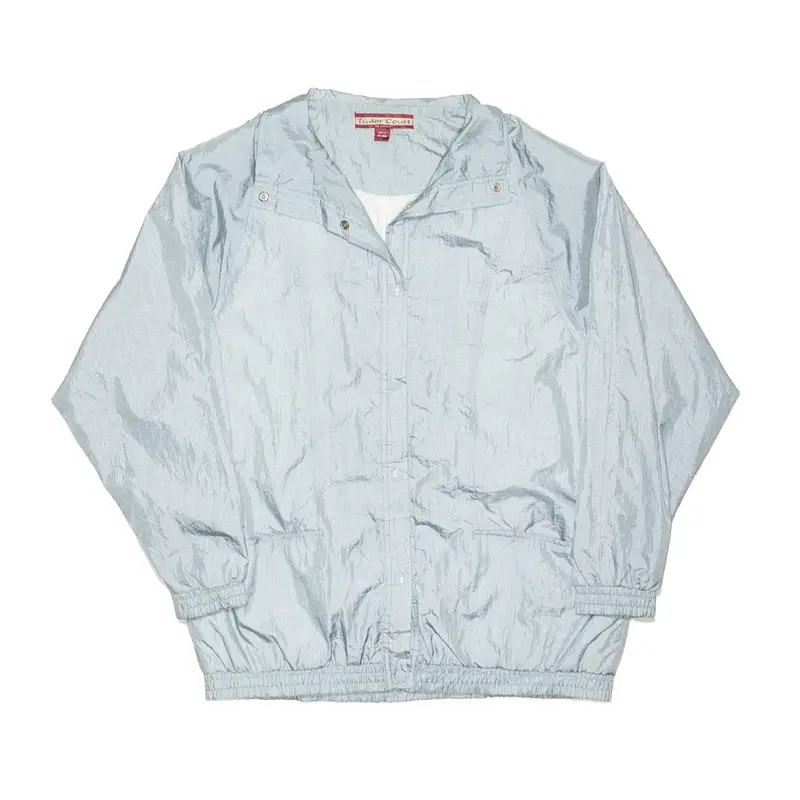TUDOR COURT Light Blue 90s Nylon Shell Jacket Womens L