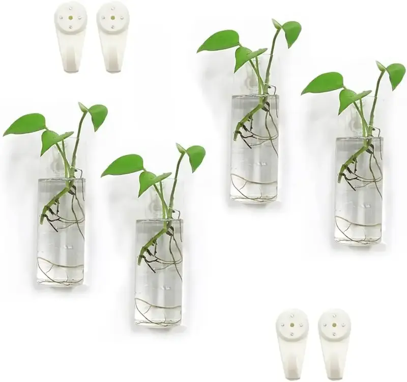 Wall Planters for Indoor Plants,Wall Hanging Terrarium Planters,Glass Wall Planters for Floral Arrangement,Hanging Plant Hold...