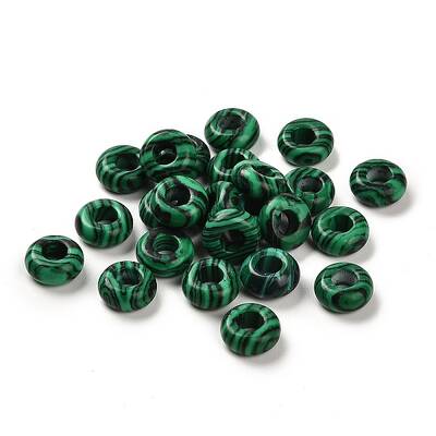 Synthetic Malachite European Beads