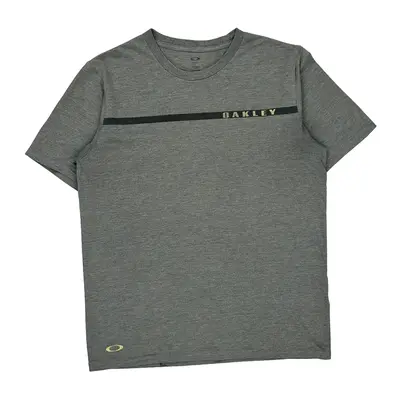 Oakley T-Shirt - Large Grey Polyester Blend