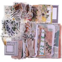 260 Pack Vintage Scrapbooking Stickers and Paper, DIY Nature Antique Paper Stickers Retro Decorative Decals for Art Journalin...