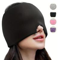 Cold Compress Gel Mask, 1 Count Reusable Cold & Hot Compress Eye Mask, Elastic Ice Hat, Facial Cold Compress Head Cover, Skin...