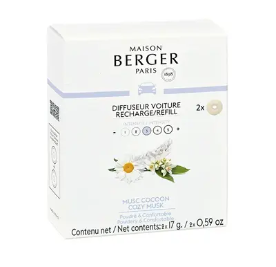 Maison berger paris Cozy Musk Car Diffuser Refill 2pcs