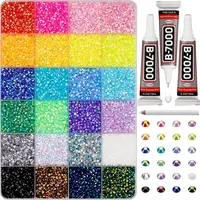 30000Pcs Resin Jelly Rhinestones for Crafting Bedazzling, Multicolor 3mm Flatback Gems for Crafts Clothing Clothes Tumblers S...