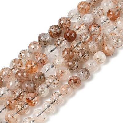 Natural Black Gold Rutilated Quartz Beads Strands