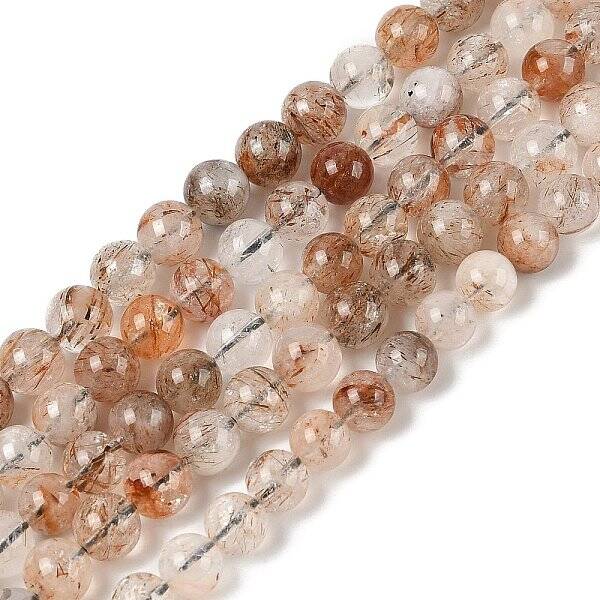 Natural Black Gold Rutilated Quartz Beads Strands