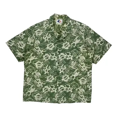 Nui Nala Hawaiian Shirt - XL Green Cotton