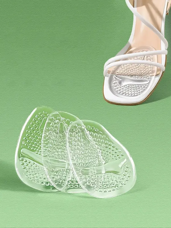 Transparent Invisible Silicone Foot Cushion, Anti-slip & Soft Foot Cushion for Women & Men, Shoes Insert for Daily Use