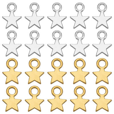 200Pcs 2 Styles Tibetan Style Alloy Charms