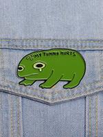 Cute Frog Design Funny Brooch, Fashion Brooch for Women & Men, Personalized Enamel Pin Suitable for Backpacks, Jeans, Scarves...