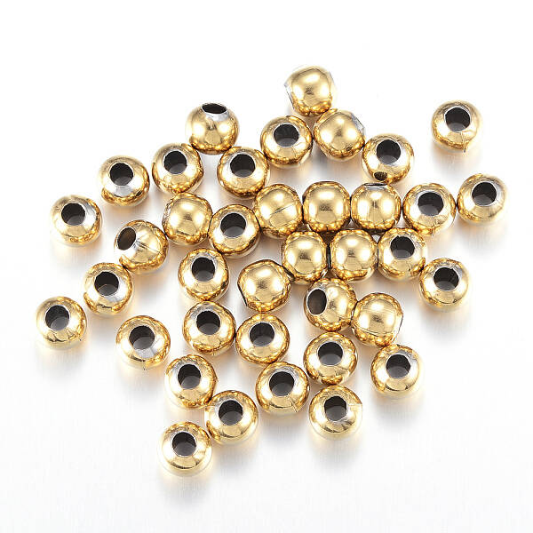 Round PVD Vacuum Plating 304 Stainless Steel Beads