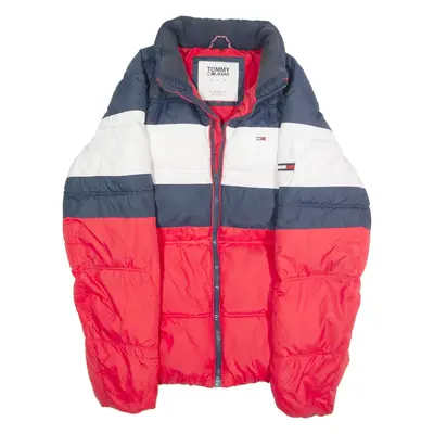 TOMMY JEANS Mens Puffer Jacket Red L