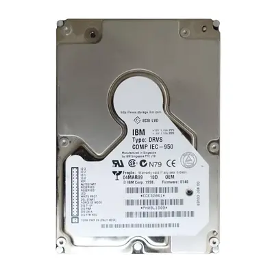 09L1509 IBM 18.2GB Ultra SCSI 10000 3.5-inch 8MB Hard Drive