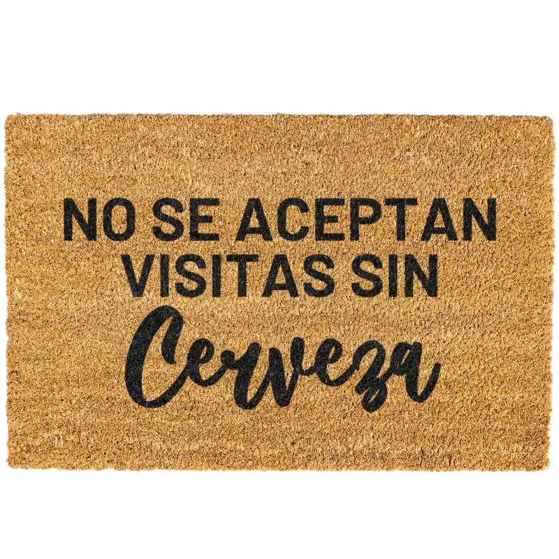 No se aceptan visitas sin cerveza doormat, Welcome Mat, Funny, Spanish door mat