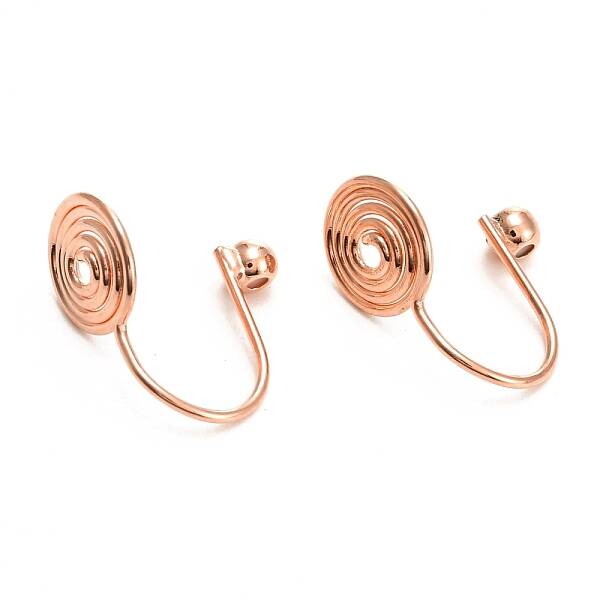 Brass Clip-on Earring Converters Findings
