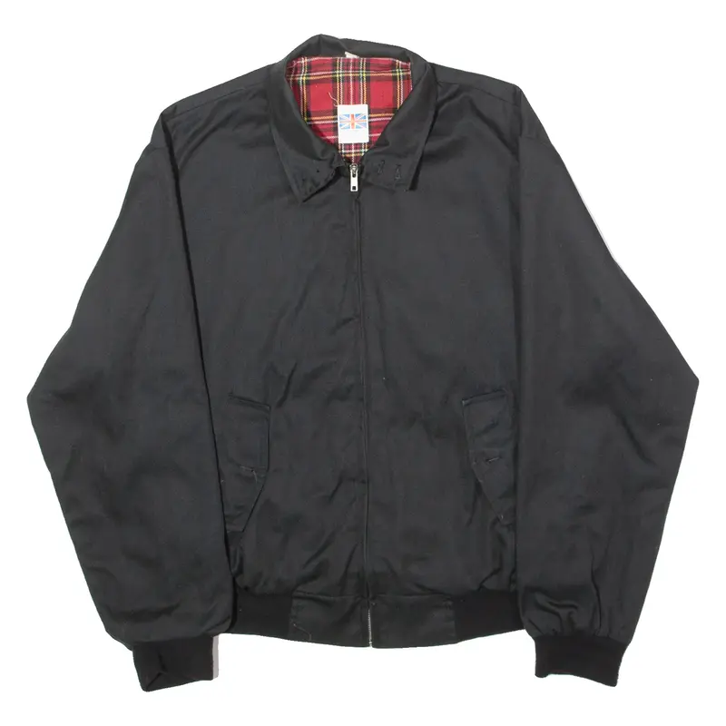 Mens Lined Jacket Black Twill L
