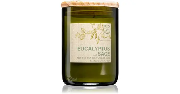 Paddywax Eco Green Eucalyptus and Sage Scented Candle 226g