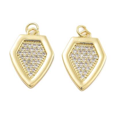 Rack Plating Brass Micro Pave Cubic Zirconia Pendants