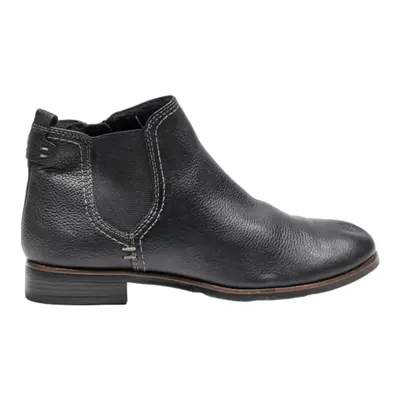 5TH AVENUE Ankle Boots Black Leather Womens UK 4