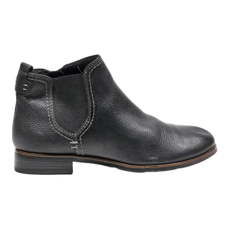 5TH AVENUE Ankle Boots Black Leather Womens UK 4