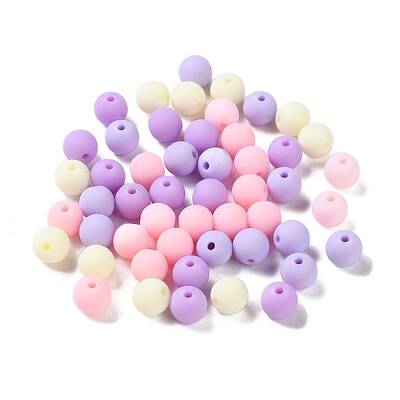 Rubberized Style Imitated Silicone Acrylic Beads