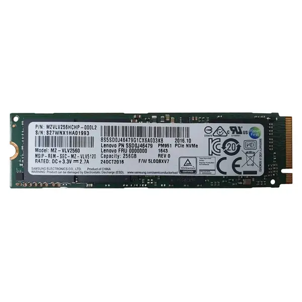 MZVLV256HCHP-000L2 Samsung PM951 Series 256GB PCI Express NVMe 3.0 x4 M.2 2280 Solid State Drive