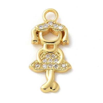 Brass Micro Pave Cubic Zirconia Pendants