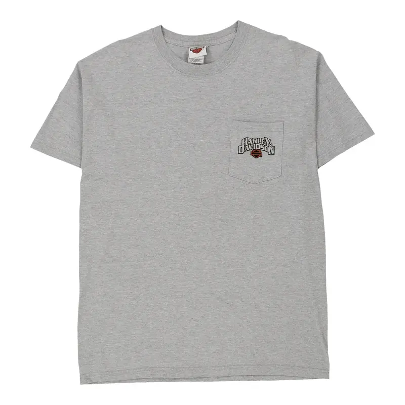 Allentown, Pennsylvania Harley Davidson Graphic T-Shirt - Large Grey Cotton
