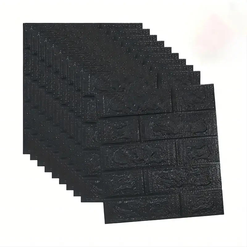 3D Design Self-Adhesive Wall Stickers, Foam Tile Wall Decal - Soft & Waterproof Adhesive Tiles Sticker, Decorative Pane...