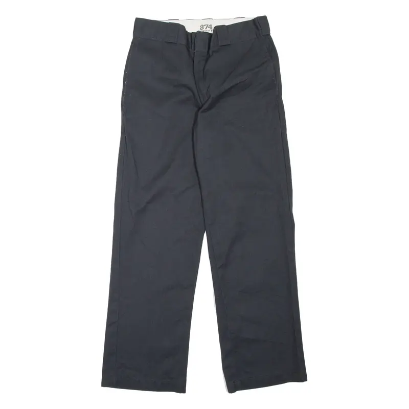 DICKIES 874 Workwear Mens Trousers Black Regular Straight W28 L28
