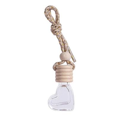 Heart Glass Perfume Bottle Hanging Ornament