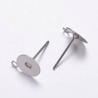 Non-Tarnish 304 Stainless Steel Stud Earrings Findings