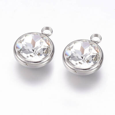K9 Glass Rhinestone Pendants