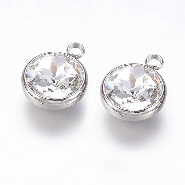K9 Glass Rhinestone Pendants