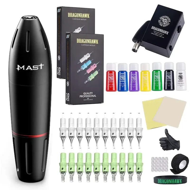 Mast Cartridge Pen Machine WJX Needles Tattoo Battery Pack