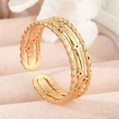 304 Stainless Steel Open Cuff Rings for Women