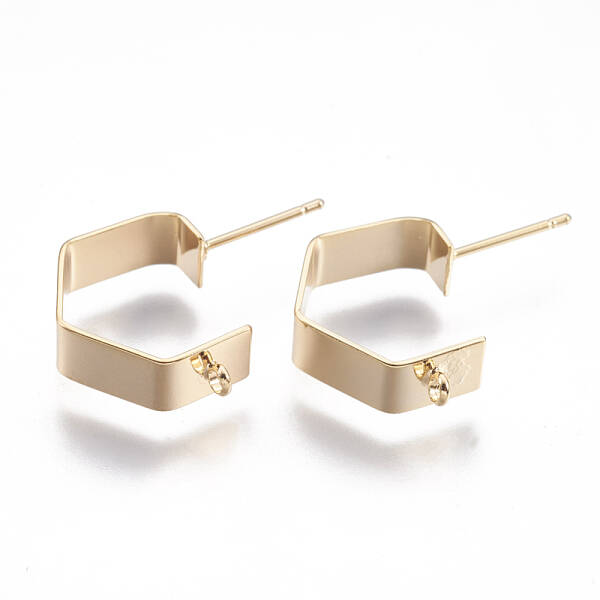 Brass Stud Earring Findings