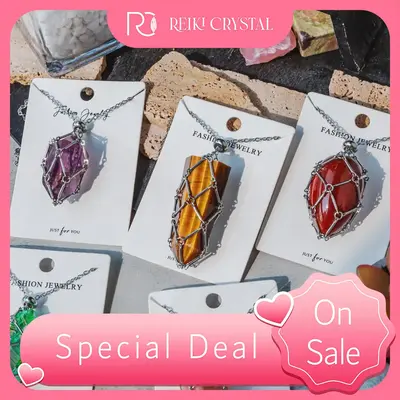 ăSilverăNet Metal Bamboo Necklace Woven Pendant