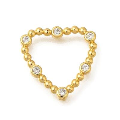 Rack Plating Brass Clear Cubic Zirconia Linking Rings