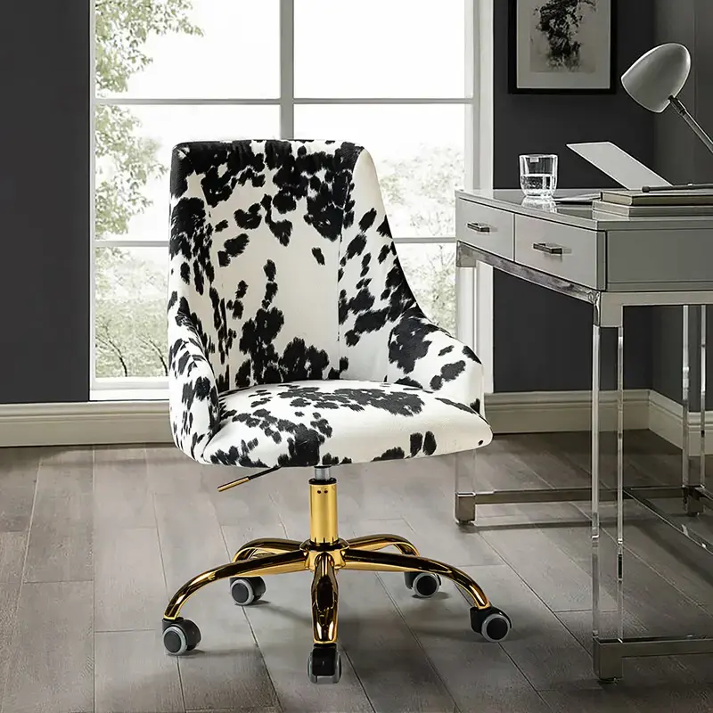 Hulala Brett Fabric Office Chair, ergonomic shape, durable frame, classic design, elegant pattern, Durable metal five-pronged...