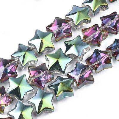 Electroplate Glass Beads Strand