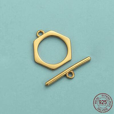 Rack Plating 925 Sterling Silver Toggle Clasps