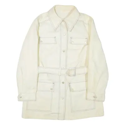 Belted Womens Jacket Beige M