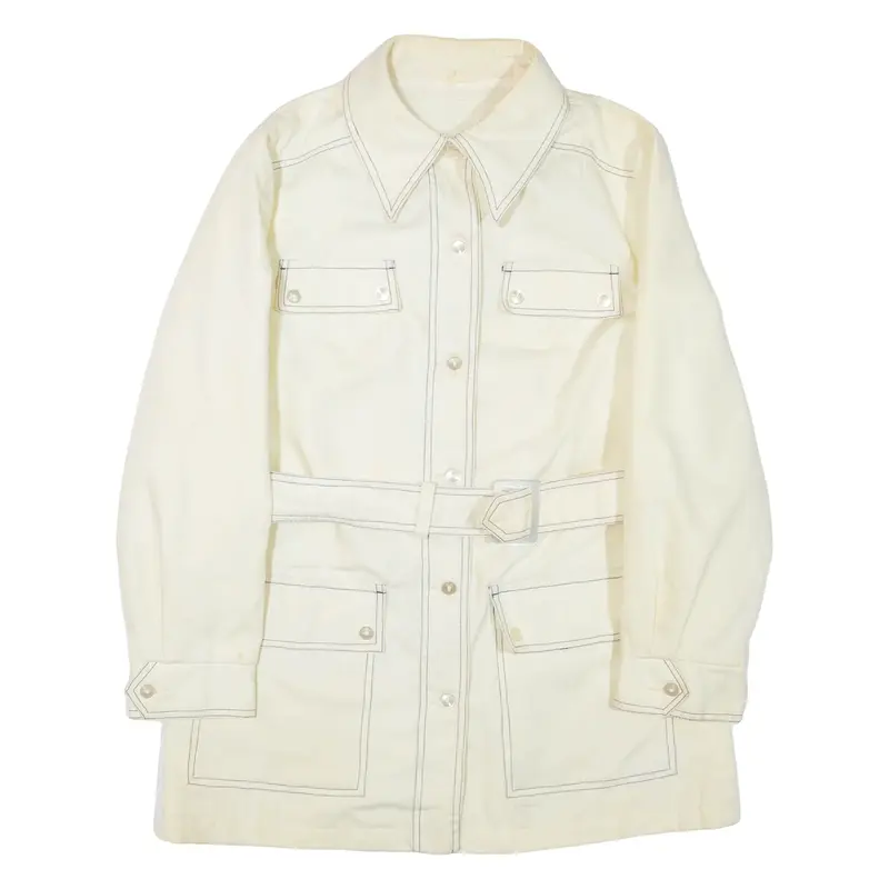 Belted Womens Jacket Beige M